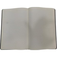 Renklimestore Lüks Deri Kapak Çizgili Defter (Taba)