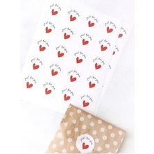 Renklimestore 20 Adet Çam ve Kar Desenli Kese Kağıdı (11X20 Cm) ve For You Stickerdan Oluşan Set