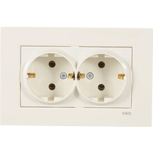 Renklimestore Krem Ikili Priz Topraklı A.opp