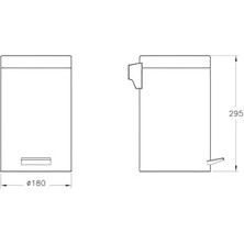 Renklimestore A44012 Çöp Kovası, Yavaş Kapanır, 4,5 L, Parlak Paslanmaz Çelik