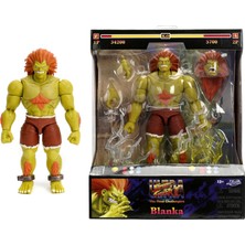 Renklimestore Jada Toys Street Fighter Figür Blanka (19 Cm) - Street Fighter 2'den Hareketli ve Aksiyon Figürü: The Final Challengers, Alternatif Başlı, Eller ve Aksesuarlar, 13 Yaşından Itibaren