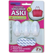 Renklimestore 53.01.054 3'lü Beyaz Iz Bırakmayan Askı, Beyaz