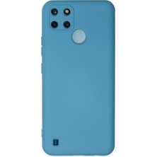 Magicool Realme C25Y Kılıf Nano Içi Kadife Silikon - Mavi