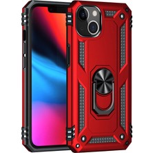 Magicool Iphone 14 Plus Kılıf Sofya Yüzüklü Silikon Kapak - Kırmızı