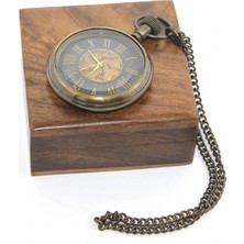 Ahşap Kutulu Pirinç Köstekli Saat Model 8