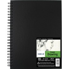 Renklimestore Sanatçı Serisi Alan Çizim Kitabı Kalem, Kalem ve Keçe Ipucu Kalemler, Yan Tel Bağlı, 90 Pound, 9 x 12 Inç, 60 Sayfalar