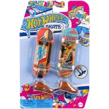 K-Yonlineticaret HXL17 Hot Wheels Skate Retro Temalı Ikili Parmak Kaykay ve Ayakkabı Paketi