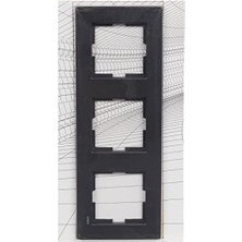 Renklimestore Siyah Üçlü Çerçeve