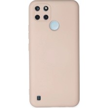 Magicool Realme C25Y Kılıf Nano Içi Kadife Silikon - Pudra