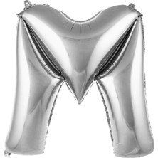 İKM Harf Folyo Balon 40 Inç Gümüş -M-