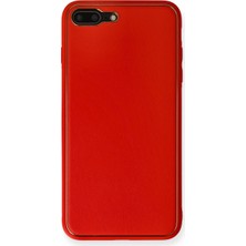 Magicool Iphone 7 Plus Kılıf Coco Deri Silikon Kapak - Kırmızı