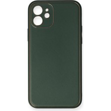 Magicool Iphone 12 Mini Kılıf Coco Deri Silikon Kapak - Yeşil