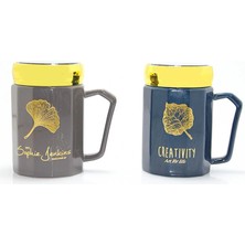 Ayna Kapaklı Porselen Kupa Bardak