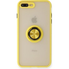 Magicool Iphone 7 Plus Kılıf Montreal Yüzüklü Silikon Kapak - Sarı