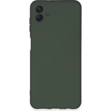 Magicool Samsung Galaxy A04E Kılıf Nano Içi Kadife Silikon - Koyu Yeşil
