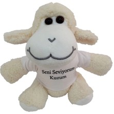 Seni Seviyorum Kuzum Tişörtlü Peluş Kuzu Oyuncak