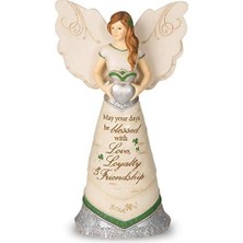 Renklimestore 82340 Irish Blessings Melek Heykelcik, 15,28 Cm, Gümüş