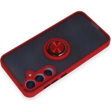 Najmaddin Newface Samsung Galaxy A15 4g Kılıf Montreal Yüzüklü Silikon Kapak - Kırmızı