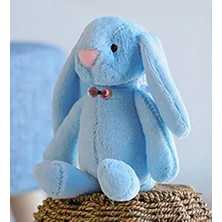 Renklimestore Uyku Arkadaşım Papyonlu Uzun Kulak Peluş Tavşan 65 cm Mavi