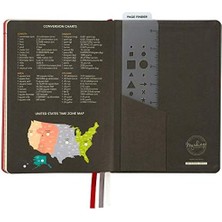 Renklimestore C.r. Gibson Siyah Deri Noktalı Izgara Defter Defteri, 15,7 cm G x 20,9 cm U, 240 Sayfa