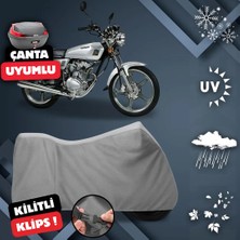 ULTRASHOP Kanuni Bs 125 Motosiklet Brandası Arka Çanta Su Geçirmez  Uyumlu Motosiklet Branda