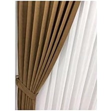 Renklimestore Deniz Pileli Fon Perde - Deve Tüyü VR10 60 x 260