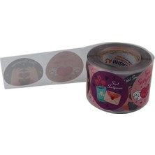 Renklimestore Seni Seviyorum Etiketi 5cm Çapında 500 Adet Kuşe Aşk Sevgilinize Özel Çıkartma 3 Farklı Tasarım