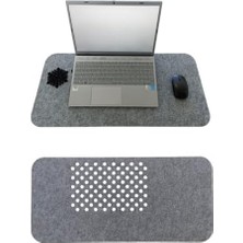 Renklimestore Keçe Masa Üstü Mouse Pad ve Bilgisayar Düzenleyici 70X32 cm – Antibakteriyel Mat, Doğal Keçe Mat, Masa Koruyucu Altlık, Ofis ve Ev Için Minimalist Tasarım (Açık Kahve)