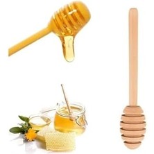 Renklimestore 4 Adet Özel Üretim El Yapımı Doğal Ahşap Bal Kaşığı, 4'lü Ahşap Bal Kaşığı