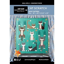 Renklimestore Art East Quilting Co Kedi Çizik Yorgan Desen, Çok Aşamalı