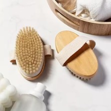 Renklimestore Jouis Selülit Fırçası Banyo At Kılı Doğal Lif Yapılı Masaj Fırçası (1 .sınıf Kaliteli)