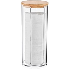 Renklimestore Ahşap Kapak Disk Pamukluk Organizeri