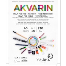 Renklimestore Van Dyck Akvarin Multipurpose A5 Üst Spiral 20 Yp.suluboya Blok