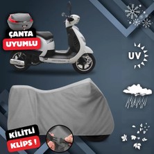 ULTRASHOP Motoran Karry 125 Motosiklet Brandası Arka Çanta Uyumlu Su Geçirmez Motosiklet Branda