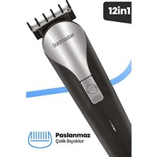 Renklimestore Popüler Kablolu Kablosuz Paslanmaz Çelik Adaptörlü Standlı Full Erkek Bakım Seti