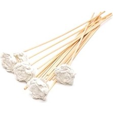 Renklimestore 15'li Çiçek Taşlı Doğal Bambu Kamış Seti