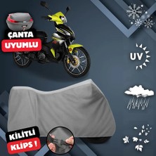 ULTRASHOP Rks Rodos 100 Motosiklet Brandası Arka Çanta Uyumlu Motosiklet Branda