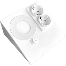 Renklimestore Tezgah Altı Priz Çifli Panel Spot Beyaz Kasa Beyaz Işık 2130B
