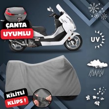 ULTRASHOP Mondial 250 Jet Max  Motosiklet Brandası Arka Çanta Uyumlu Su Geçirmez Motosiklet Branda