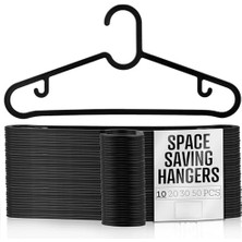 Renklimestore 20 Adet Dolap Içi Slim Plastik Elbise, Pantolon, Gömlek, Ceket, Etek Askısı