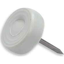 Renklimestore Toprak Çivili Masa Zemin Koruyucu Beyaz Plastik Ayak 25 Adet 16MM