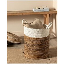 Renklimestore Edela Sepet Beyaz-Kahverengi