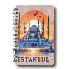 Renklimestore Mia Simli Defter Istanbul A5 Yeni Yıl Çizgisiz Spiralli 14X21 cm Sultanahmet