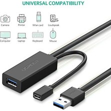 Renklimestore USB Uzatma Kablosu Aktif 3.0 USB Uzatma Kablosu Super Speed Kablo Fiş A Soket A Soket A Sinyal Güçlendirici Tekrarlayıcı (5m)