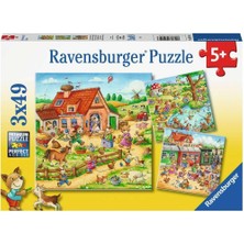 Renklimestore 3X49 Parçalı Puzzle Köyde Tatil