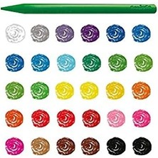 Renklimestore Üçgen Elleri Kirletmeyen Yıkanabilir Pastel Boya Kalemi 12'li