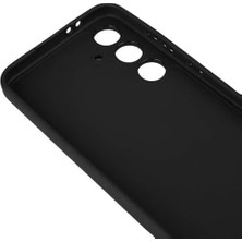 Renklimestore Galaxy S24 Fe Ile Uyumlu Z-Biye Tron Silikon Kılıf Tam Koruma Arka Kapak Siyah Renk