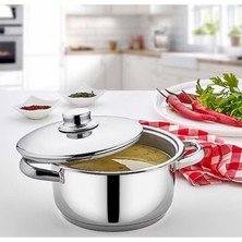 abnturk 18/10 Paslanmaz Çelik Tencere – Sağlam, Dayanıklı ve Şık Tasarımlı Mutfak Gereci