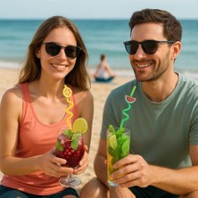 Renklimestore Sevimli Meyveler Figürlü Plastik Parti Pipeti 12'li