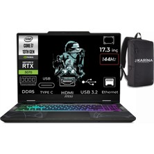 MSI Msı Cyborg 17  Intel Core I7 13620H B13WGKG-251XTR-K10 96GB 4tb RTX5070 8gb Freedos 17.3" Fhd 144Hz Gaming Laptop & Karina Çanta